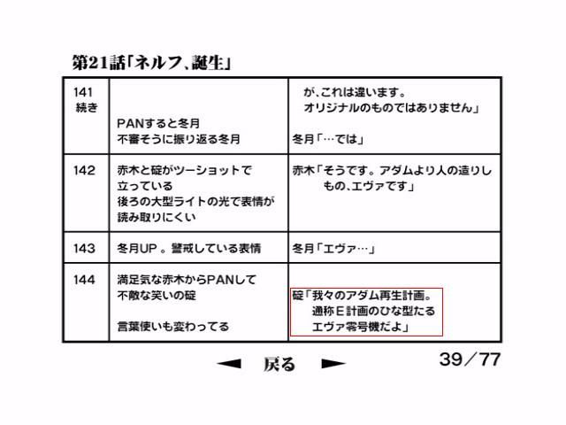 台本中提到的亚当再生计划